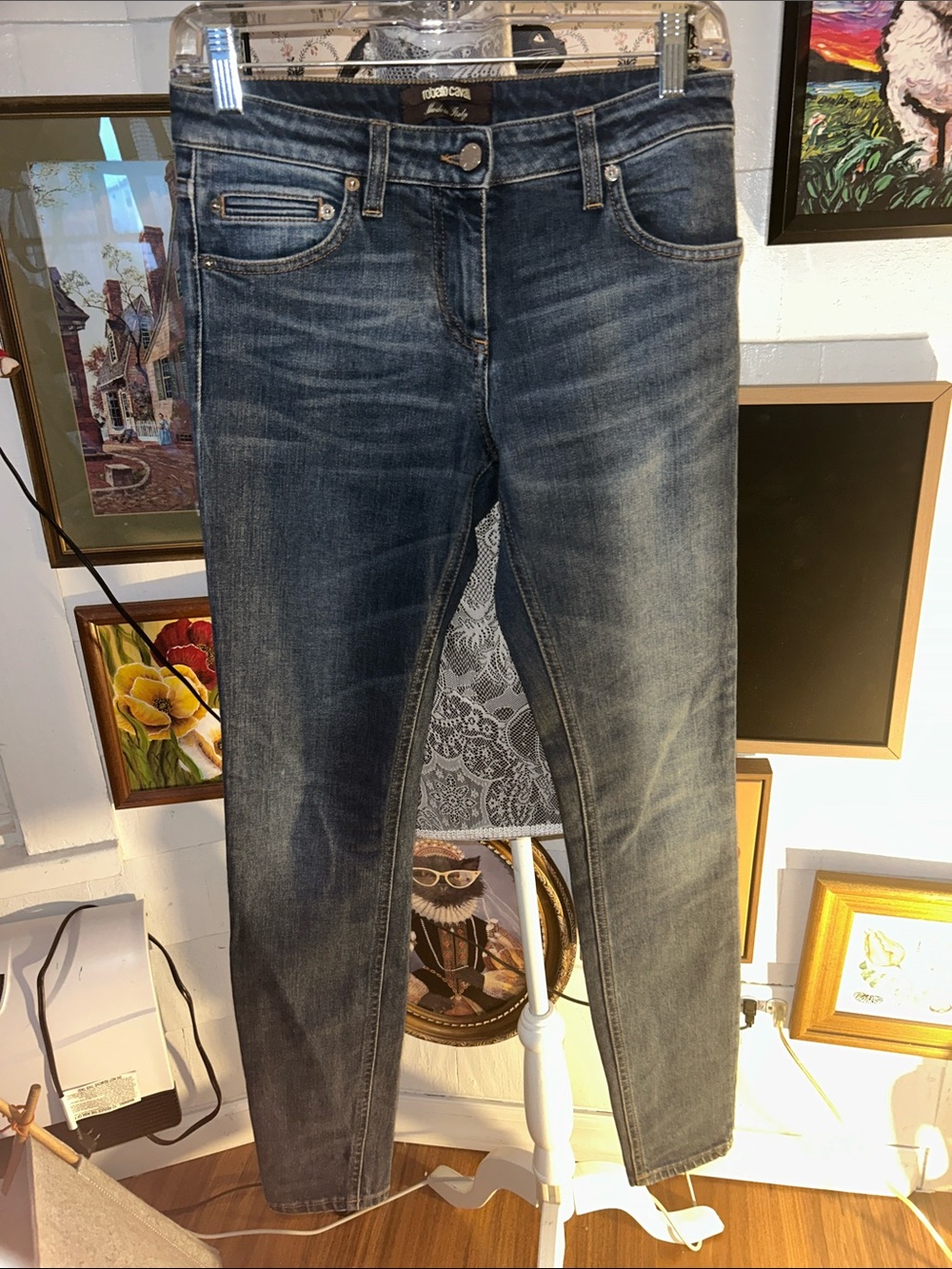 Roberto Cavalli Dark Blue Skinny Jeans